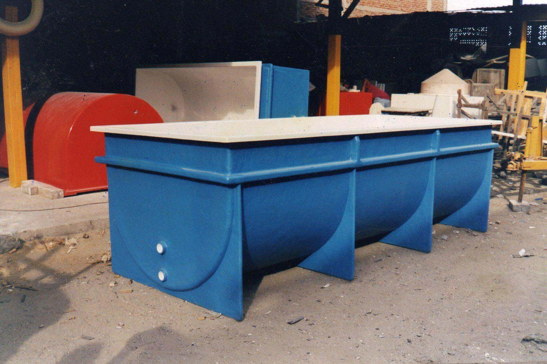 Tanque de Aclimatación para Acuicultura en Fibra de Vidrio